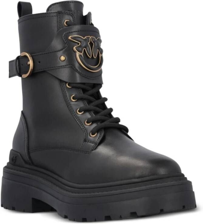 pinko Zwarte Enkellaarsjes Black Dames