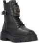Pinko Leren enkellaarzen met logoriem Black Dames - Thumbnail 10
