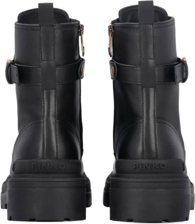 pinko Zwarte Enkellaarsjes Black Dames