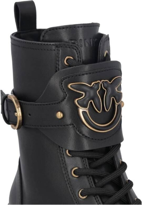pinko Zwarte Enkellaarsjes Black Dames