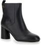 Pinko Zwarte leren enkellaarzen Chunky hak Black Dames - Thumbnail 2