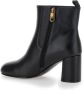 Pinko Zwarte leren enkellaarzen Chunky hak Black Dames - Thumbnail 3