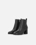 Pinko Zwarte leren enkellaarzen Chunky hak Black Dames - Thumbnail 6