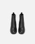 Pinko Zwarte leren enkellaarzen Chunky hak Black Dames - Thumbnail 7