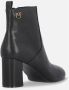 Pinko Zwarte leren enkellaarzen Chunky hak Black Dames - Thumbnail 8