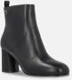 Pinko Zwarte leren enkellaarzen Chunky hak Black Dames - Thumbnail 10