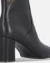 Pinko Zwarte leren enkellaarzen Chunky hak Black Dames - Thumbnail 11