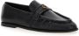 Pinko Zwarte leren loafers met metalen logo Black Dames - Thumbnail 2
