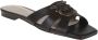 Pinko Zwarte Leren Sandalen Collectie Lente Zomer Black Dames - Thumbnail 5