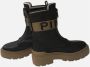 Pinko Boots Stretch Leather Biker Lace-Up With Gold Buckle in zwart - Thumbnail 11