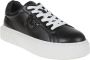 Pinko Zwarte Leren Sneakers Love Birds Logo Black Dames - Thumbnail 11