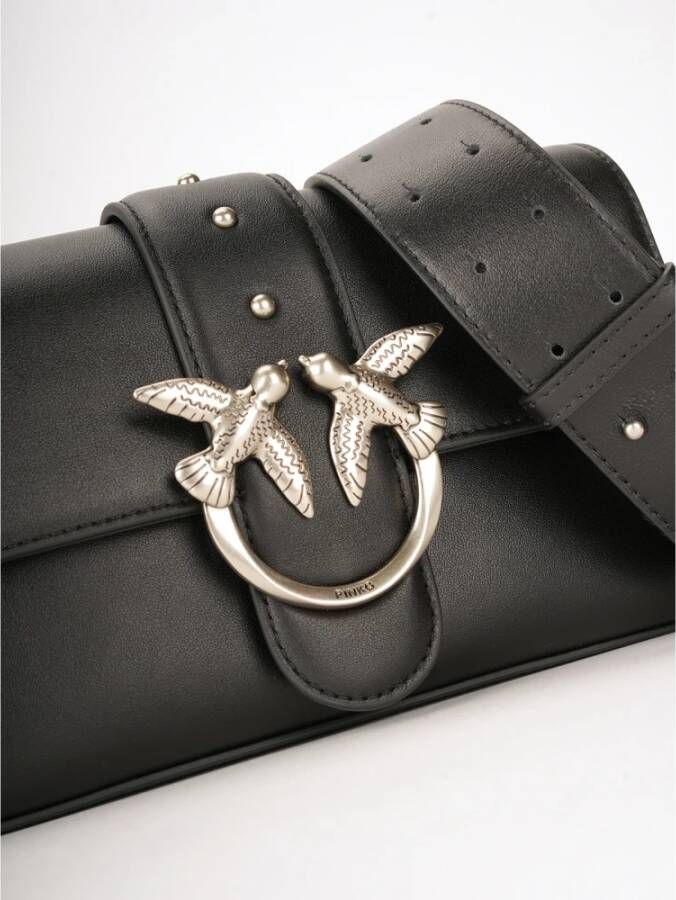 Pinko Zwarte Mini Slouchy Love Tassen