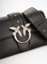Pinko Zwarte Mini Slouchy Love Tassen - Thumbnail 2