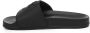 Pinko Zwarte rubberen sandalen met logoprint - Thumbnail 3