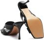 Pinko Zwarte leren slippers met Love Birds Black Dames - Thumbnail 10
