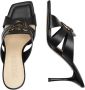 Pinko Zwarte leren slippers met Love Birds Black Dames - Thumbnail 11