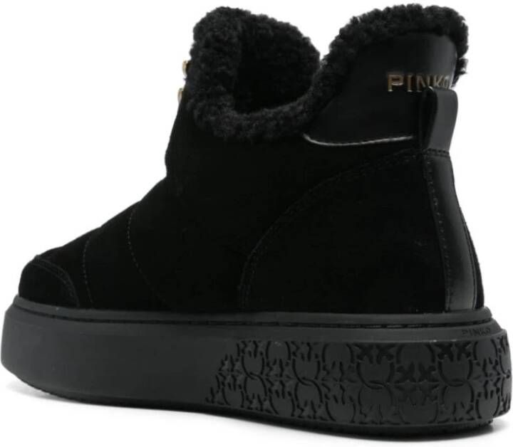 pinko Zwarte Quilted Slip-on Boots Black Dames