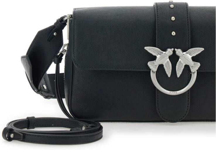 Pinko Zwarte Slouchy Zip Classic Tas