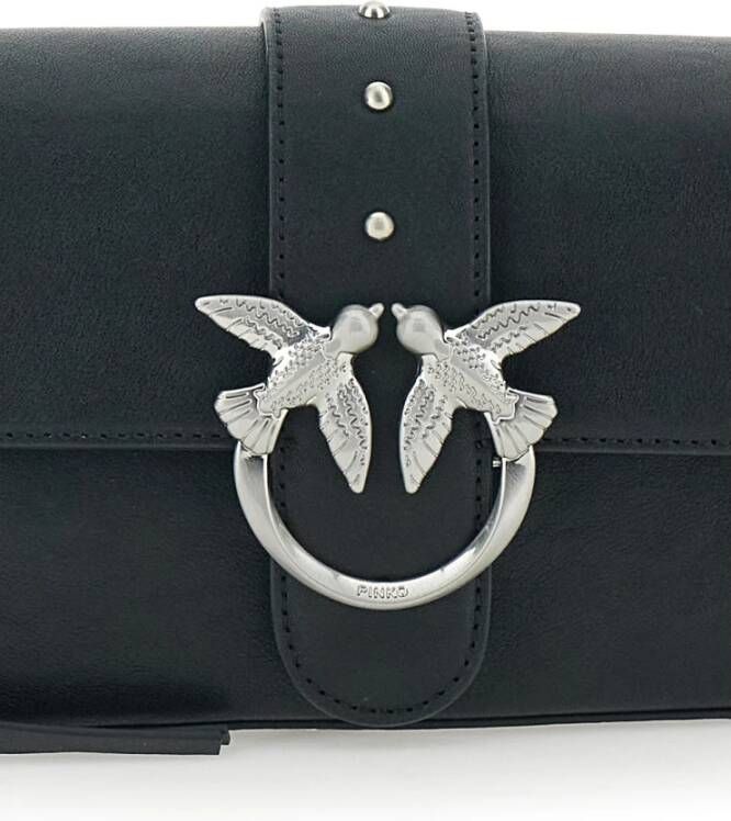 Pinko Zwarte Slouchy Zip Mini Tas