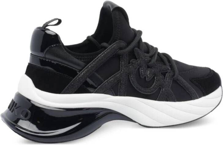 Pinko Zwarte Sneakers met Dikke Zool