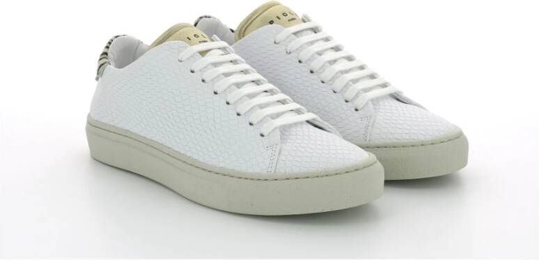 Piola Comfortabele Leren Lage Sneakers White Dames