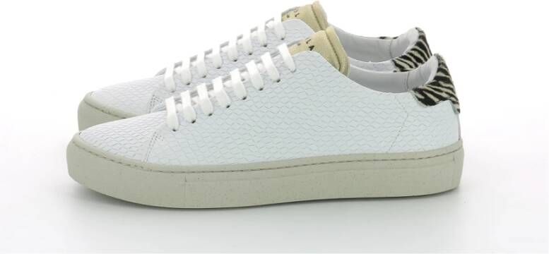 Piola Comfortabele Leren Lage Sneakers White Dames