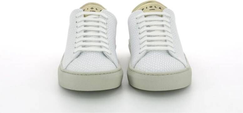 Piola Comfortabele Leren Lage Sneakers White Dames