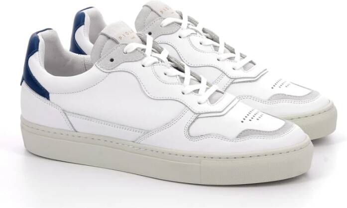 Piola Inti Lage Sneakers Leren Veters White Heren