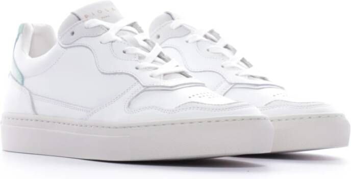 Piola Inti Lage Sneakers Leren Vetersluiting White Dames