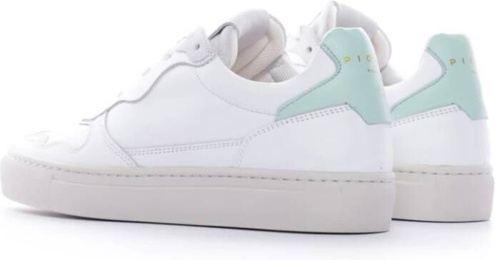 Piola Inti Lage Sneakers Leren Vetersluiting White Dames