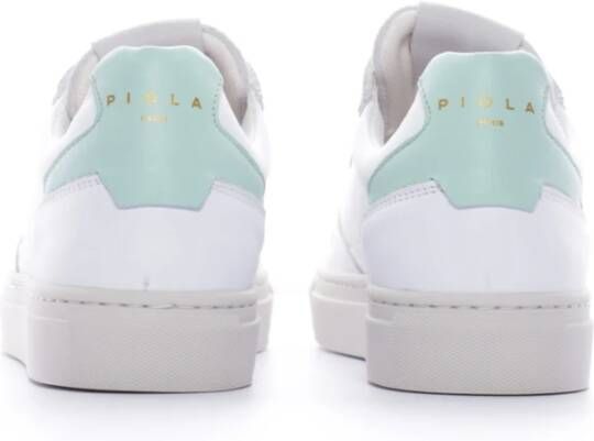 Piola Inti Lage Sneakers Leren Vetersluiting White Dames