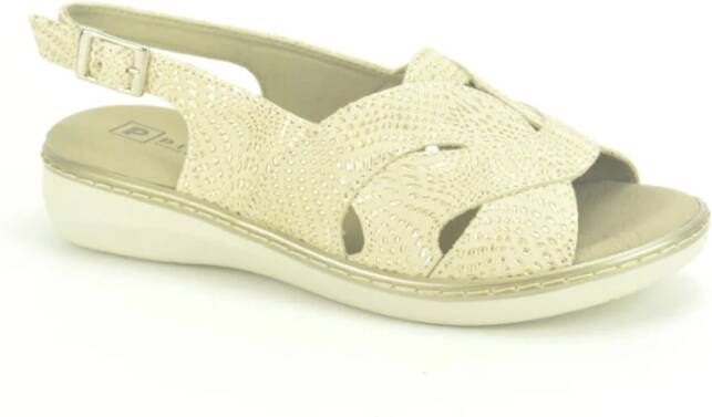 Pitillos Beige Goud Print Sand. DZ. Yellow Dames