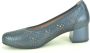 Pitillos Blauw Nacre Geperforeerde Pump - Thumbnail 2