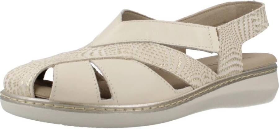 Pitillos Flat Sandals Beige Dames