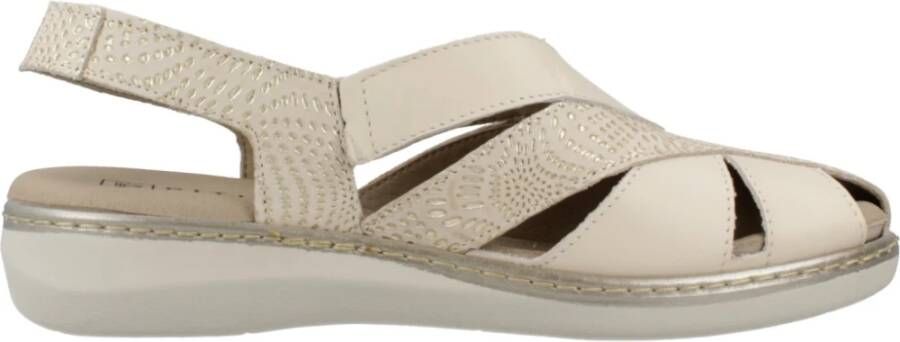 Pitillos Flat Sandals Beige Dames