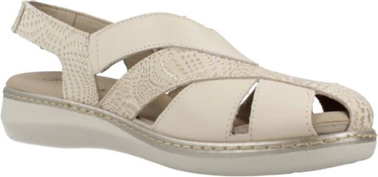 Pitillos Flat Sandals Beige Dames