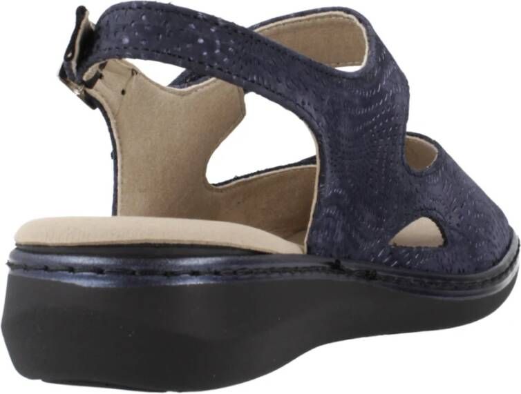 Pitillos Flat Sandals Blue Dames