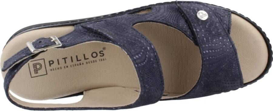 Pitillos Flat Sandals Blue Dames