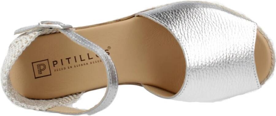 Pitillos Stijlvolle Sleehak Sandalen Gray Dames