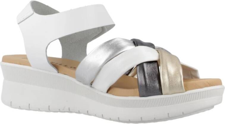 Pitillos Flat Sandals White Dames