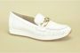 Pitillos Wit Print Moccassin +Gar. White Dames - Thumbnail 2