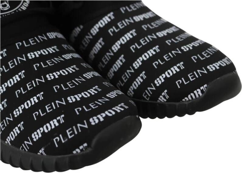 Plein Sport Black Polyester Runner Henry Sneakers Shoes Zwart Heren