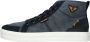 PME Legend Blauwe Leren High-Top Sneakers met Zwarte Accenten Blue Heren - Thumbnail 8