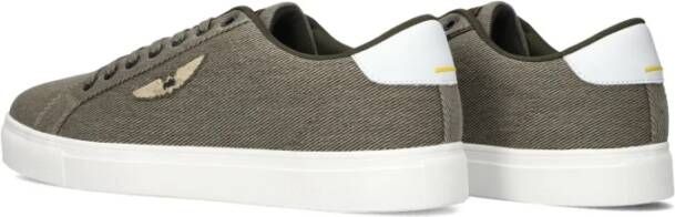 PME Legend Groene canvas sneakers met suède panelen