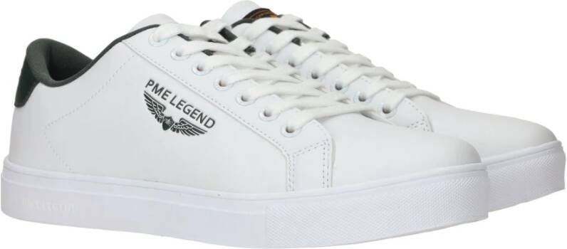 PME Legend Witte Carior Sneaker met Groene Accenten Multicolor Heren