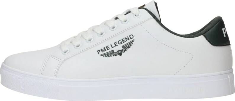 PME Legend Witte Carior Sneaker met Groene Accenten Multicolor Heren