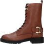 Poelman Bruine Leren Veterschoen voor Dames Brown Dames - Thumbnail 7