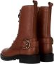 Poelman Bruine Leren Veterschoen voor Dames Brown Dames - Thumbnail 11