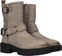 Poelman Taupe Leren Bikerboot met Gespen Gray Dames - Thumbnail 2