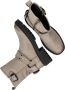 Poelman Taupe Leren Bikerboot met Gespen Gray Dames - Thumbnail 3